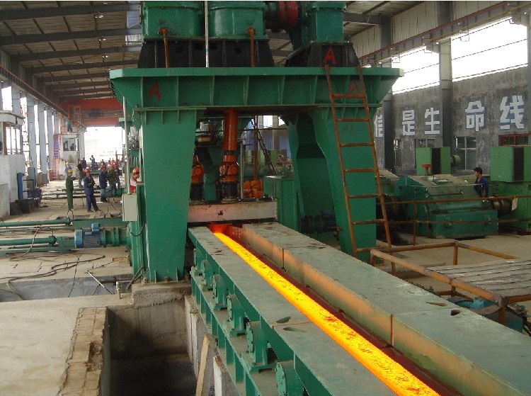Continuous line for the production of steel billet